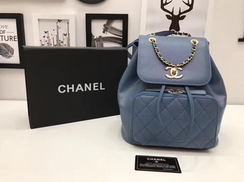 Chanel Original Leather Backpack CHA2590 Blue