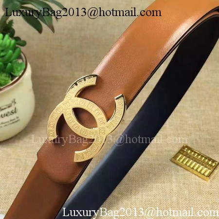 Chanel 30mm Leather Belt CH5233 Brown