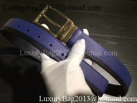 Prada Leather Belt PD0806 Blue