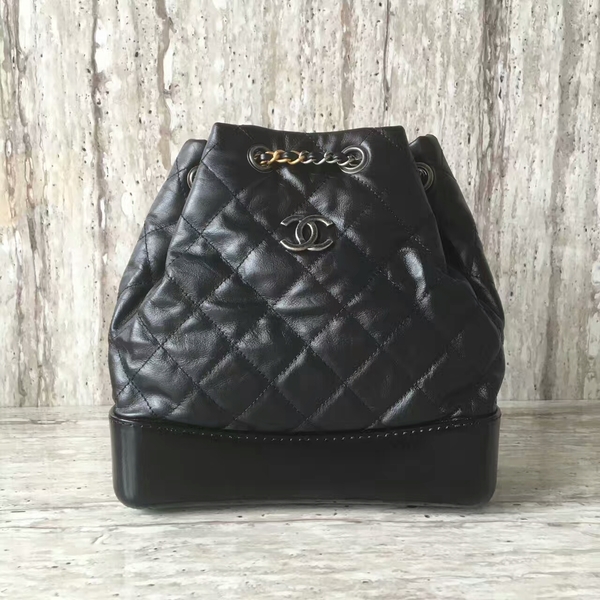 Chanel Sheepskin Leather Backpack 93825 Black