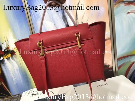 Celine Belt Bag Original Litchi Leather C3349 Red