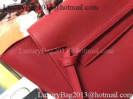 Celine Belt Bag Original Litchi Leather C3349 Red