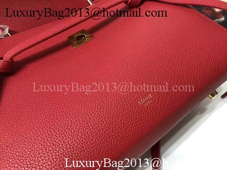 Celine Belt Bag Original Litchi Leather C3349 Red