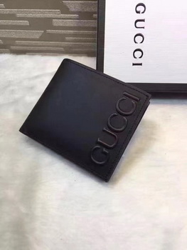 Gucci Calfskin Leather Bi-fold Wallet 428787 Black