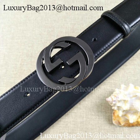 Gucci 38mm Leather Belt GG57049 Black