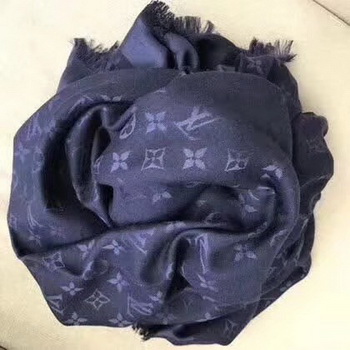 Louis Vuitton MONOGRAM DENIM Scarf M33695 Royal