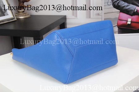 CELINE Sangle Seau Bag in Litchi Leather C3371 Blue