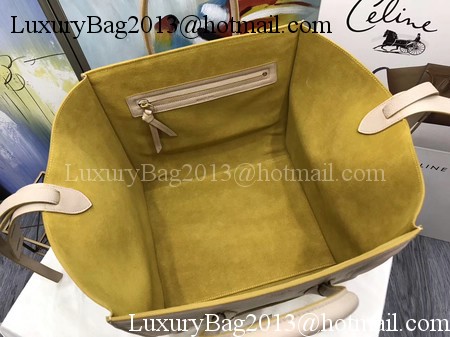 Celine Luggage Phantom Tote Bag Calfskin Leather CT3372 Apricot&Yellow