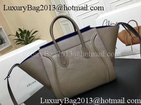 Celine Luggage Phantom Tote Bag Calfskin Leather CT3372 Grey&Blue