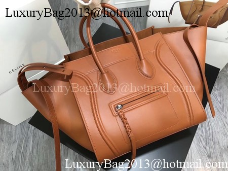 Celine Luggage Phantom Tote Bag Smooth Leather CT3372 Brown