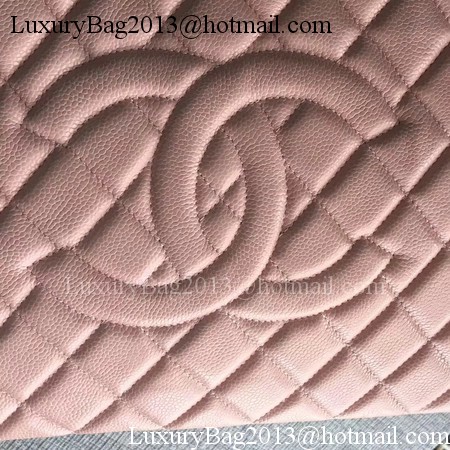 Chanel LE Boy Grand Shopping Tote Bag GST Pink Cannage Pattern A50995 Silver