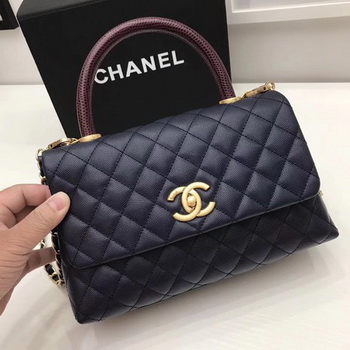 Chanel Classic Red Top Handle Bag Royal Original Leather A92991 Gold