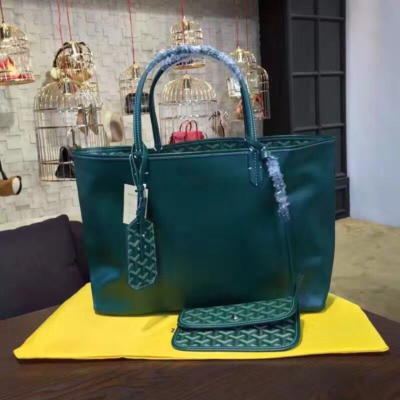 Goyard Y Doodling Calfskin Leather Tote Bag 7901 Green