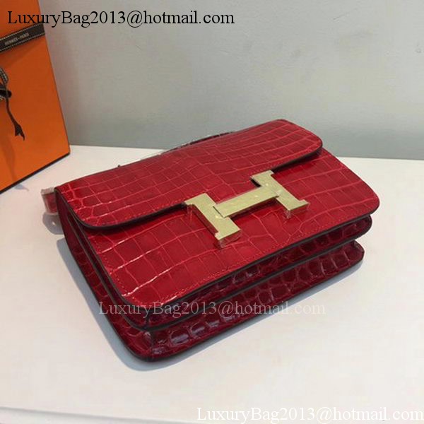 Hermes Constance Bag Croco Leather H9978C Red