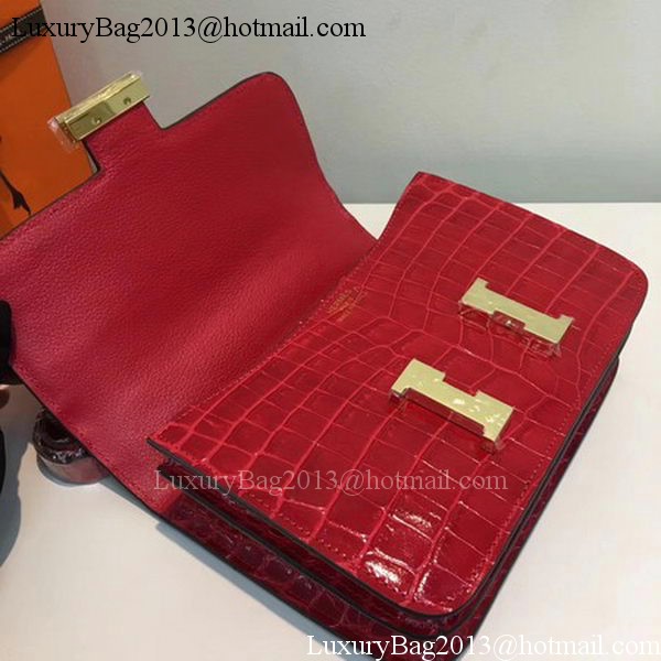 Hermes Constance Bag Croco Leather H9978C Red