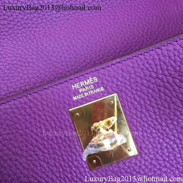 Hermes Kelly 32cm Shoulder Bag TOGO Leather KY32 Purple