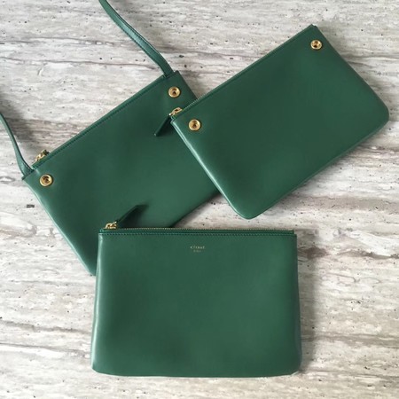 Celine mini Trio Crossbody Messenger Bag C55420 Green