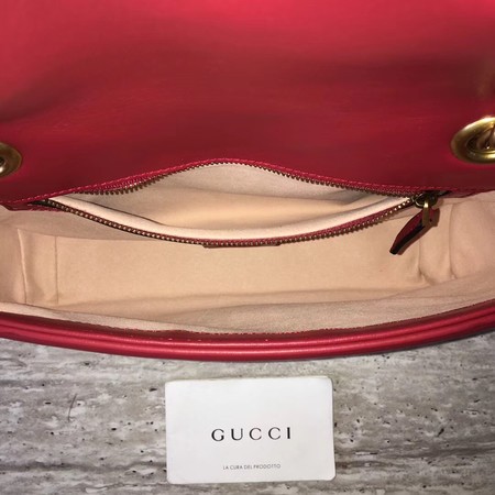 Gucci GG Marmont Matelasse Shoulder Bag 443497 Red