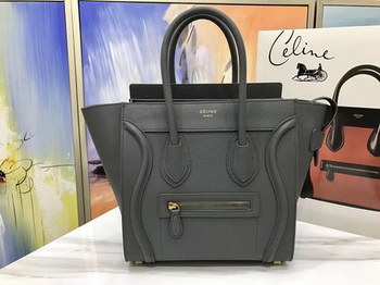 Celine Luggage Micro Tote Bag Original Leather CLY33081M Deep Grey