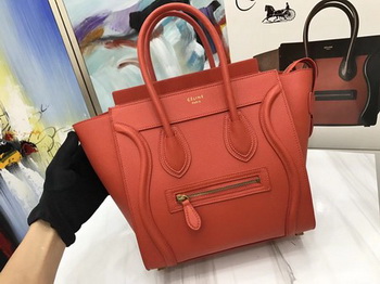 Celine Luggage Micro Tote Bag Original Leather CLY33081M Orange