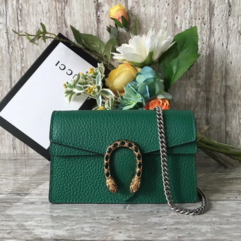 Gucci Dionysus Leather Super mini Bag 476432 Green