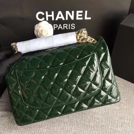 Chanel Classic Flap Bag Original Leather A1113 Green