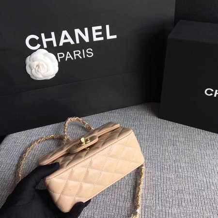 Chanel Classic Flap mini Bag Original Leather A1115 Apricot