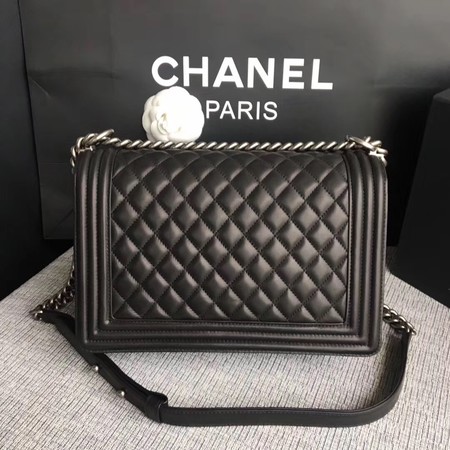 Boy Chanel Flap Bags Original Sheepskin Leather A67088 Black