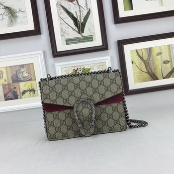 Gucci Mini Dionysus GG Canvas Shoulder Bag 421970 Wine