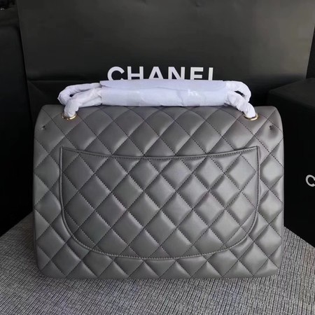 Chanel Maxi Quilted Classic Flap Bag Grey Sheepskin Leather A58601 Gold