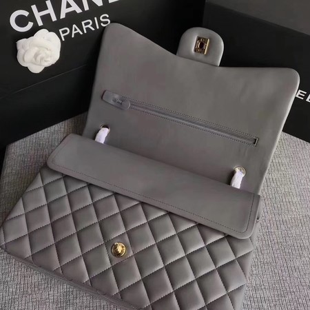 Chanel Maxi Quilted Classic Flap Bag Grey Sheepskin Leather A58601 Gold