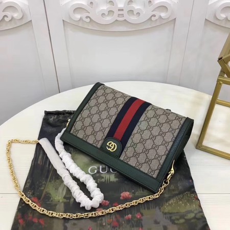 Gucci Ophidia GG Small Shoulder Bag 503877 Green