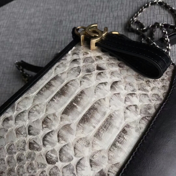 Chanel Gabrielle Mini Shoulder Bag Original Python Leather 8122A White