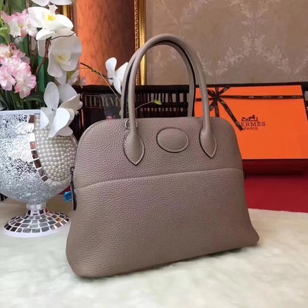 Hermes Bolide Original Leather Tote Bag B1007 Lightgrey