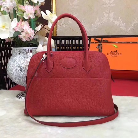 Hermes Bolide Original Leather Tote Bag B1007 Red