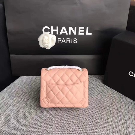 Chanel Classic Flap Bag original Sheepskin Leather 1115 pink gold chain