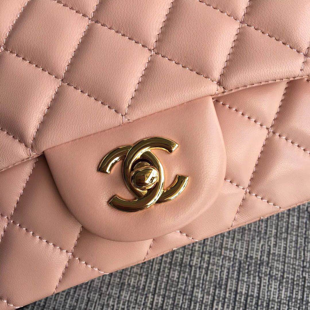 Chanel Classic Flap Bags Red Original Sheepskin Leather 1116 pink