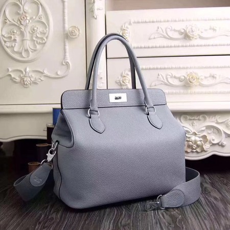 Hermes Toolbox Togo Bag Original Leather 3259 Light Blue