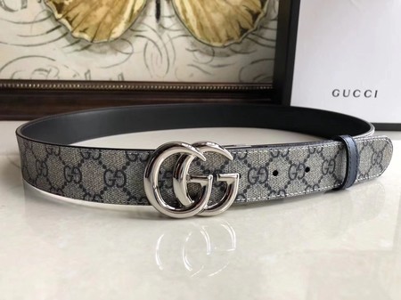 Gucci 35MM Leather Belt 414525 Blue