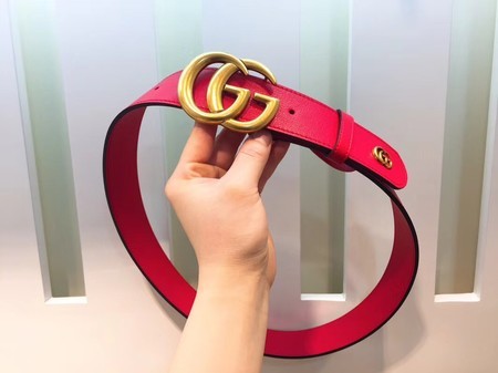 Gucci Leather Belt 414525 Red