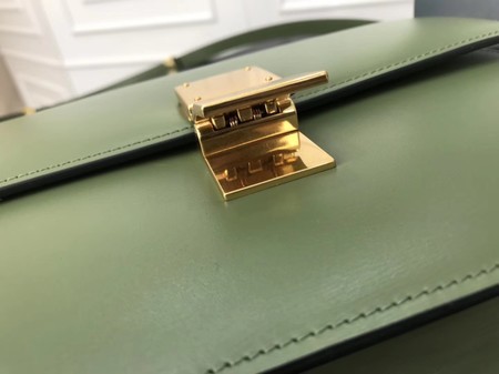 Celine Classic Box Flap Bag Original Calfskin Leather 3378 Green