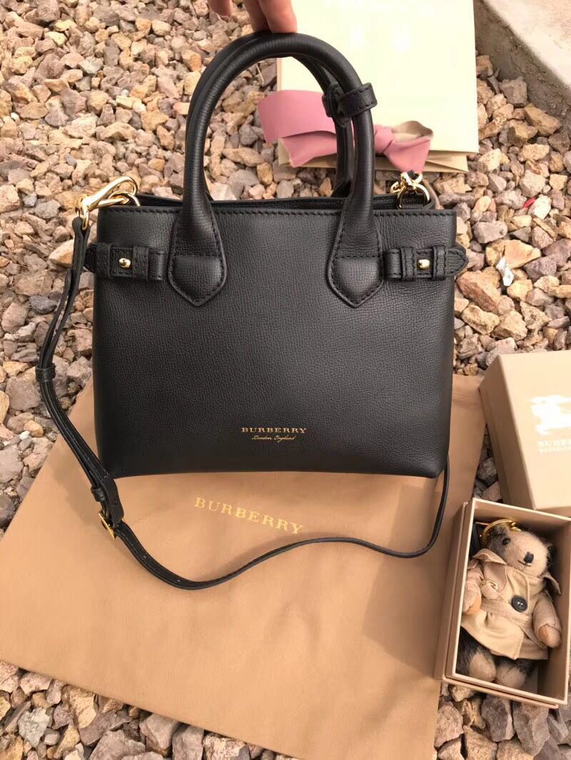 BurBerry Leather Tote Bag 5560 black