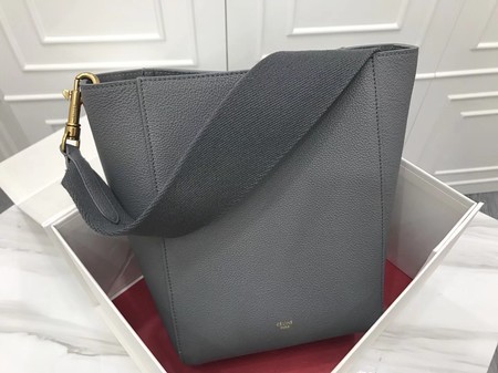 Celine Cabas Phantom Bags Original Calfskin Leather 3370 Dark Grey