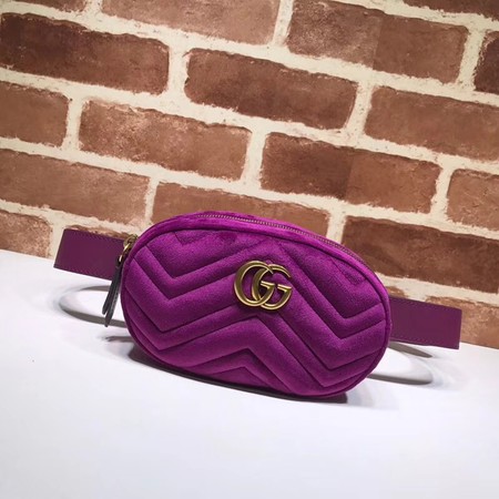 Gucci GG Marmont Velvet Belt Bag 476434 dark blue