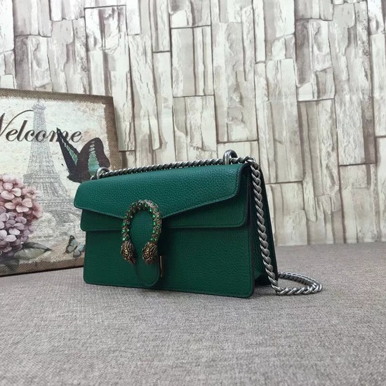 Gucci Dionysus Blooms Leather Shoulder Bag 499623 green