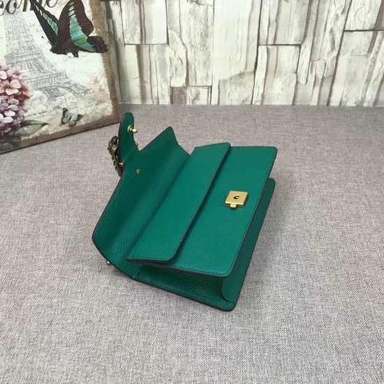 Gucci Dionysus Blooms Leather Shoulder Bag 499623 green