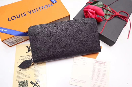 Louis Vuitton Mahina Leather Wallet 61867 Black