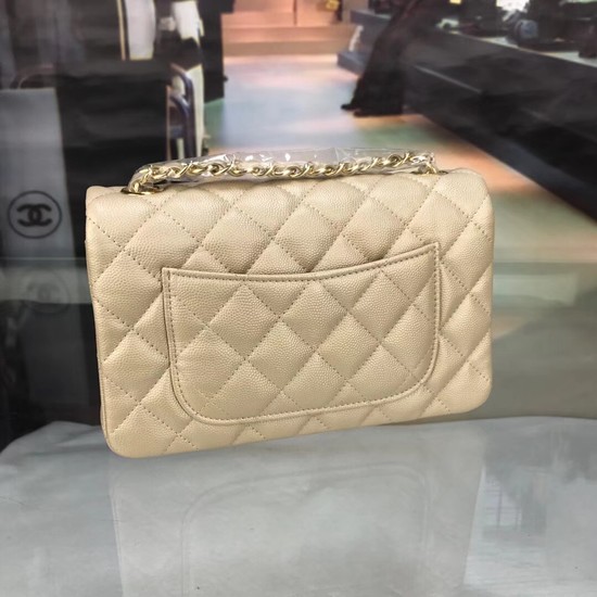 Chanel Original Caviar Leather Flap cross-body bag CF1116 gold Gold chain