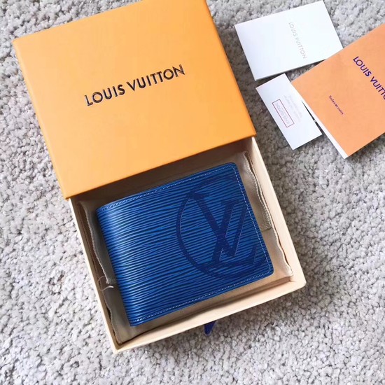 Louis Vuitton EPI leather Wallet 63514 blue