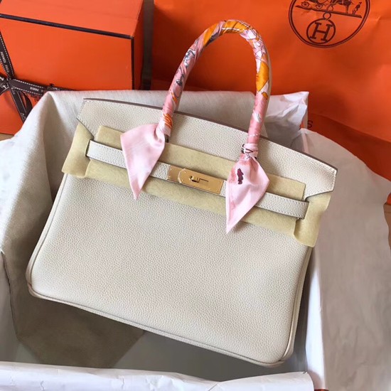 Hermes Birkin Tote Bag Original Togo Leather BK35 cream